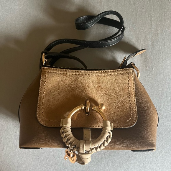 See By Chloe Leather Bag with Beige Suede